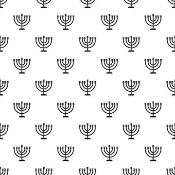 Menorah pattern, simple style Stock Illustration