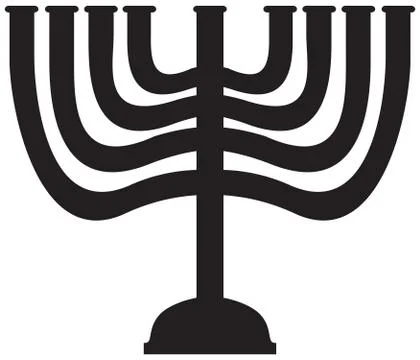 Menorah Silhouette Stock Illustration