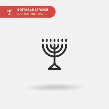 Menorah Simple vector icon. Illustration symbol design template for web mobil Illustrazione stock
