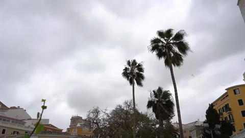 Menorca under orange alert for strong winds, Mahón (Menorca), ES - 29 Mar 2026 Stock Footage 331728166