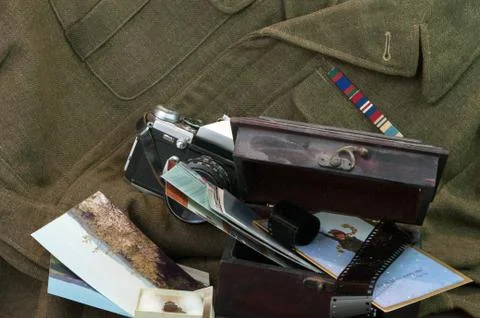 Menory Box with Camera Stock-Fotos