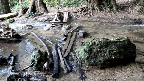 Menotre waterfalls Stock Footage 117337165