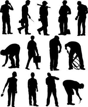 MENS AND WORK Stock Illustration