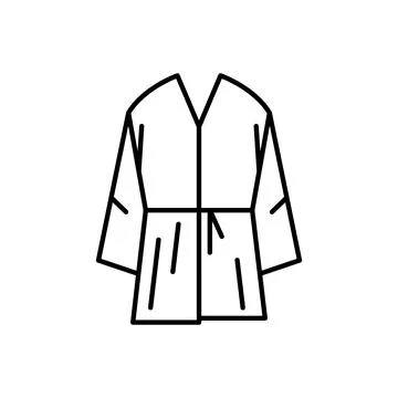 Mens bathrobe after shower vector icon. EPS 10.... outline illustration Stock Illustration