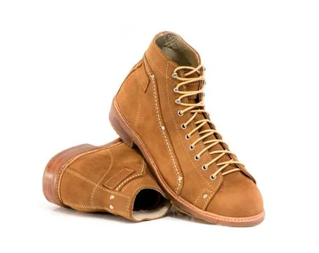 Mens brown  boot . 库存照片