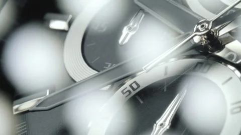 Mens Chronograph Swiss Watch made metal with sapphire glass. Close-up Stock Footage