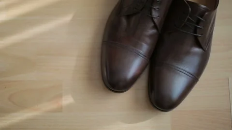Men's classical shoes Stock Footage 46169352