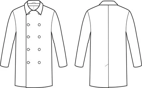 Men's coat. Stock Illustration