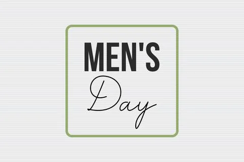 Men's Day typography vector design for poster, sticker, and t-shirt design Illustrazione stock