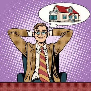 Mens dream home Stock Illustration