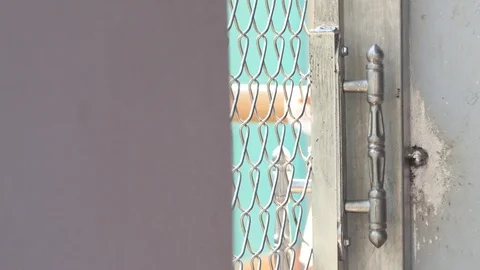 Men's Hand door lock Opens the brass door knobs. Stock Footage 108682540