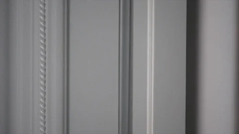 Men's hand opens and closes the door. selective focus Stock Footage 84260894