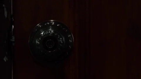 Men's hand opens door knobs. Stock Footage 89719423