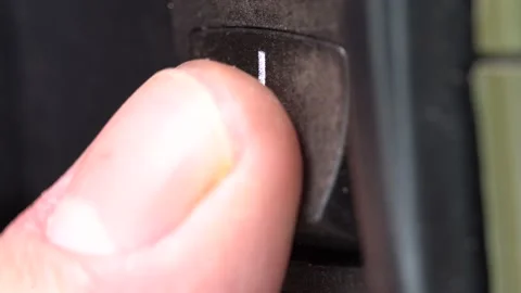 Men's hand presses the power button Stock Footage 145009897