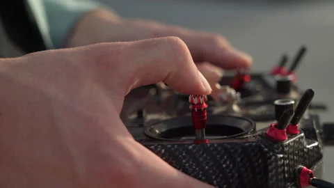 Men's hands with a controller Stock-Footage 132940507