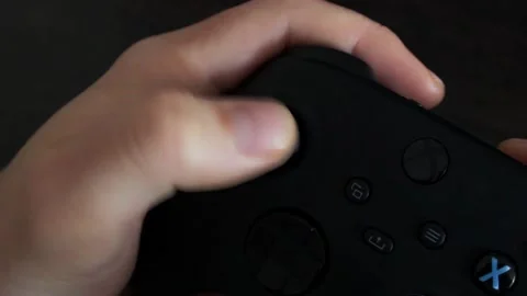 Men'S Hands With A Joystick Playing Close-Up Stock Footage 156760331