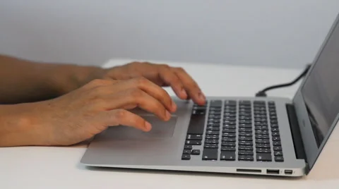 Men's hands typing on computer keyboard Stock Footage 51294891