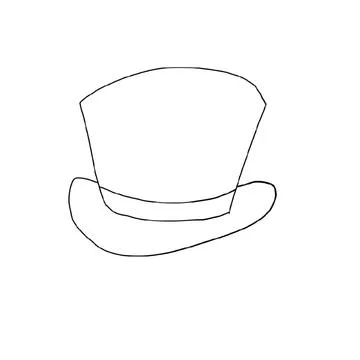Men's hat, hat,cap, cap, top hat, panama hat, helmet, helmet, bowler hat, sombre Stock Illustration