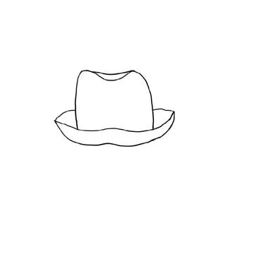 Men's hat, hat,cap, cap, top hat, panama hat, helmet, helmet, bowler hat, sombre Stock Illustration