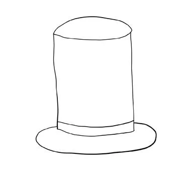 Men's hat, hat,cap, cap, top hat, panama hat, helmet, helmet, bowler hat, sombre Stock Illustration