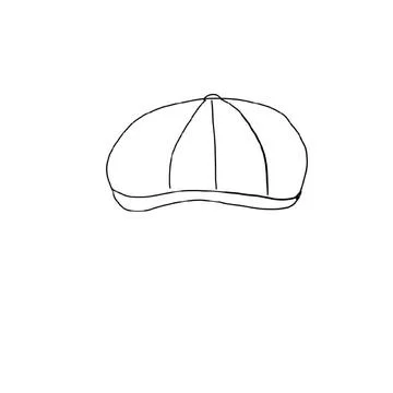 Men's hat, hat,cap, cap, top hat, panama hat, helmet, helmet, bowler hat, sombre Stock Illustration
