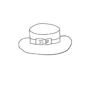 Men's hat, hat,cap, cap, top hat, panama hat, helmet, helmet, bowler hat, sombre Stock Illustration