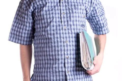 Men's holding a folder Stock Photos