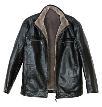 Men's leather jacket Stock Photos