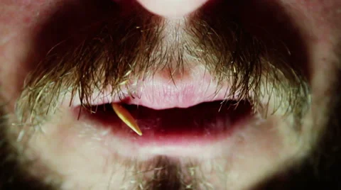 Men's Lips Stock Footage 42017683