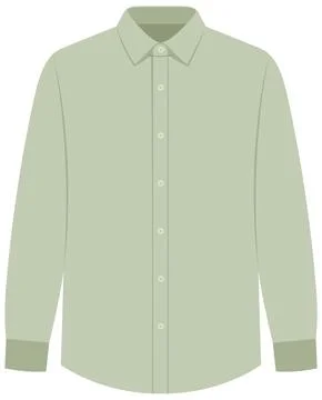 Men's Long Sleeve Button Down Dress Shirt Apparel Vector Illustration Templat Stock Illustration