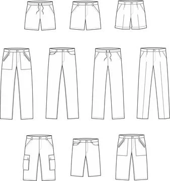 Men's pants Stock Illustration