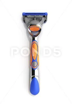 Mens razor 3d render on white background Stock Illustration