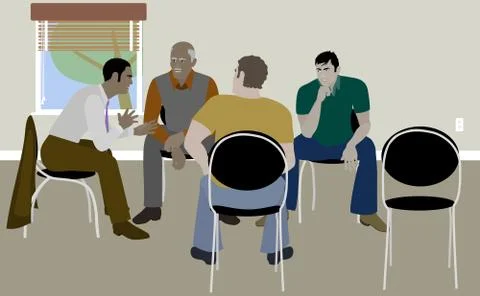 Mens Support Group Stock Illustration