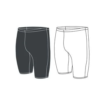 Men's swimming trunks design Stock Illustration