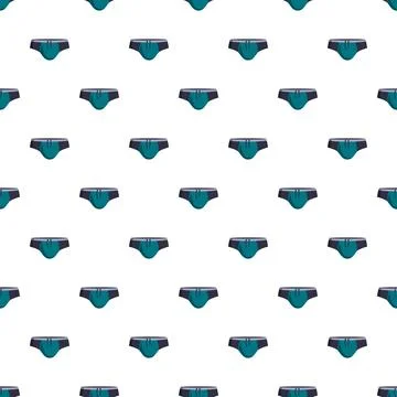 Men's teal swim briefs pattern for swimwear fashion Stock Illustration