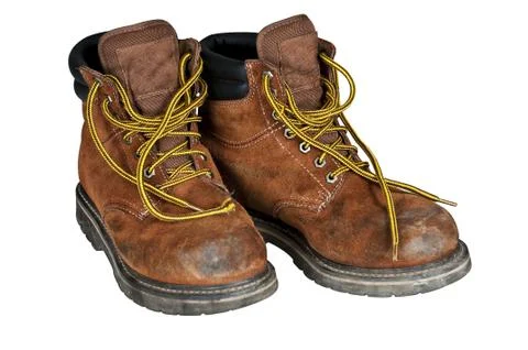 Mens Work Boots Stock-Fotos