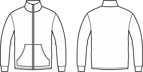 Men's zipper jacket Stock Illustration