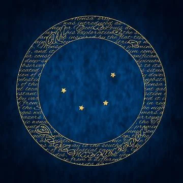 Mensa Star Constellation, Table Mountain Constellation Stock Illustration