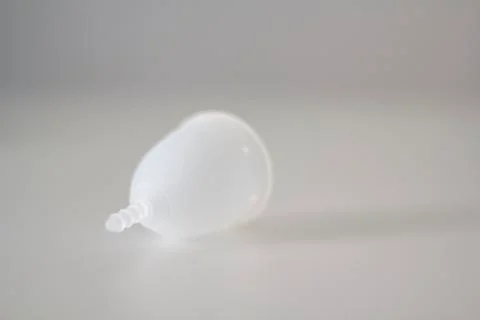 Menstrual cup on white background Stock Photos