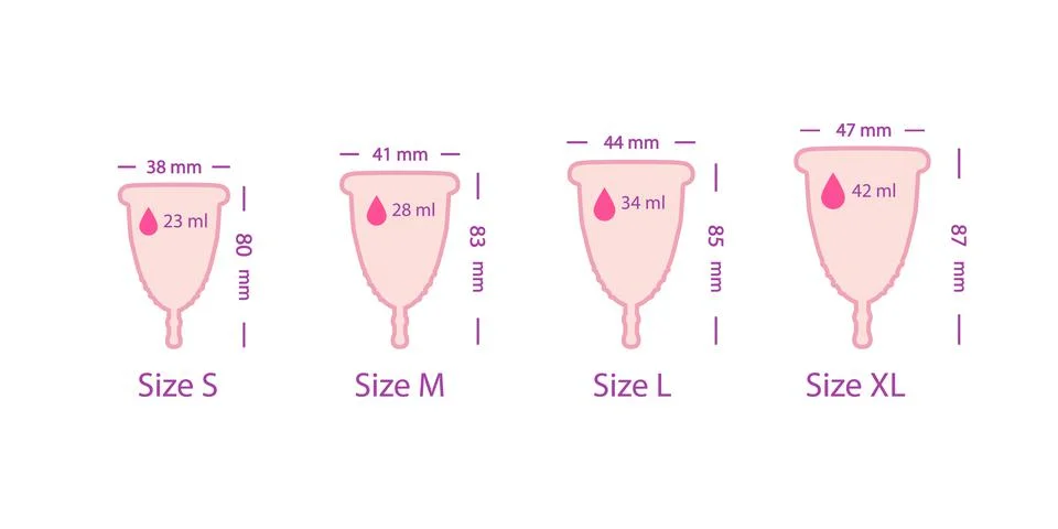 Menstrual cups. Flat icon vector Stock Illustration