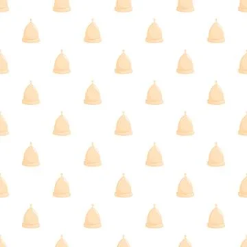 Menstrual cups forming seamless pattern for women's health Stock Illustration
