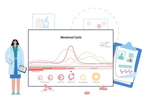 Menstrual cycle concept Illustrazione stock