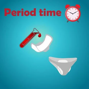 Menstrual cycle concept Stock Illustration