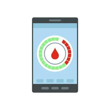 Menstrual mobile calendar icon, flat style Stockillustratie