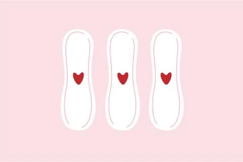 MENSTRUAL PADS Stock Illustration