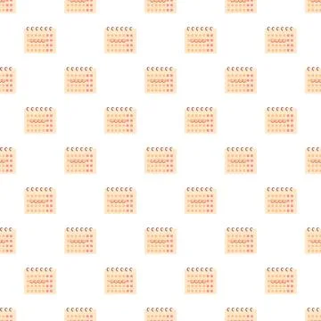 Menstruation calendar pattern tracking female health dates repeating Stock Illustration
