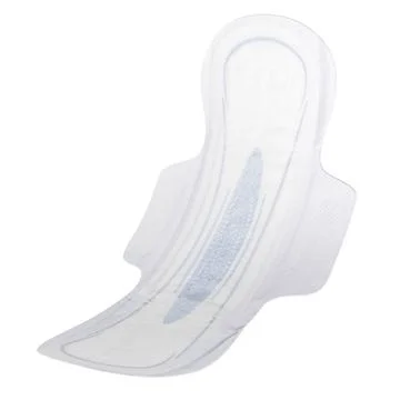 Menstruationstampon mit Flügeln, 3D-Rendering Menstrual pad with wings, 3D.. Stock Photos