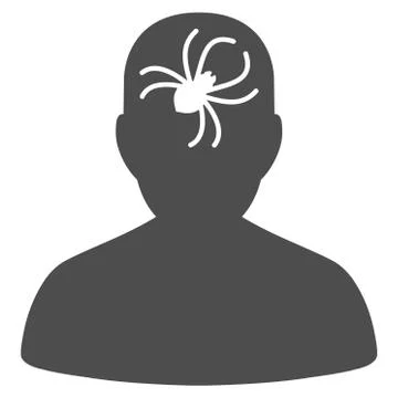 Mental Bug Flat Icon Ilustración de archivo