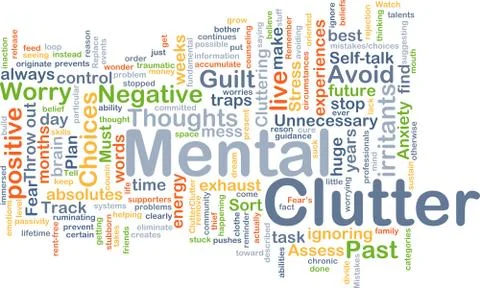 Mental clutter background concept Stock Illustration
