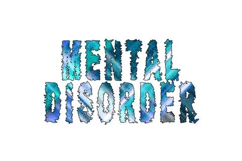 Mental disorder, Banner, Poster and Sticker Illustrazione stock
